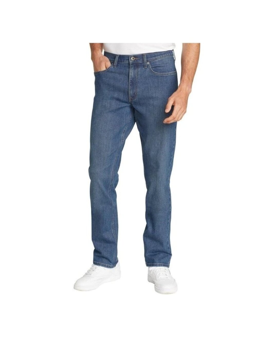 Eddie Bauer Men's 40x34 Blue Straight Fit Jeans Two-Way Stretch Breathable n1337